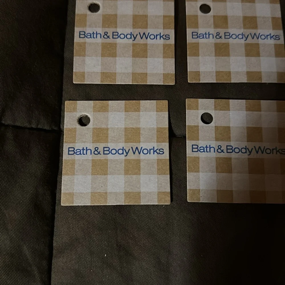 Bath & Body Works Small Cardboard Gingham Gift Tags